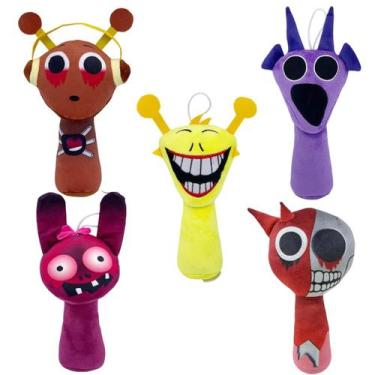 Imagem de Brinquedo de pelúcia Sprunki Game Wenda Grey 25 cm para crianças e adu