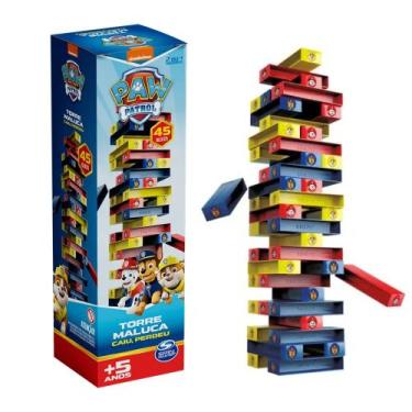 Imagem de Jogo Torre Maluca Caiu Perdeu Patrulha Canina 45 Blocos grow