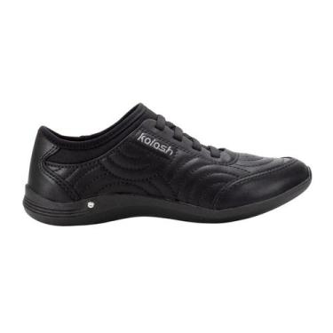 Imagem de Tenis Feminino Casual Kolosh Conforto Calce Facil Ref: C3180, Preto, 3