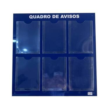 Imagem de Quadro de Aviso Gestão Á Vista Informativo Premium 6 Displays A4 ACM A
