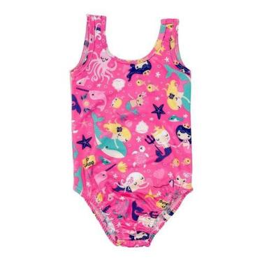 Imagem de Maio Menina Natação Praia Piscina Infantil Juvenil Com Forro - Fofotin