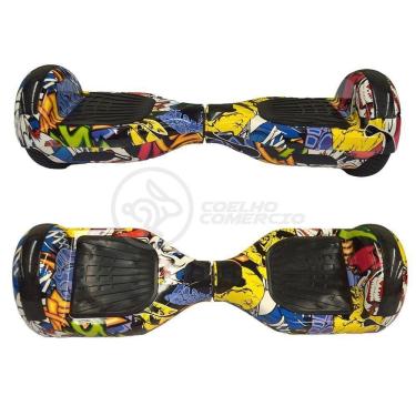 Imagem de Hoverboard Infantil Skate Elétrico Arte Urbana Led Grafite