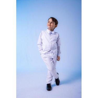 Imagem de Conjunto Miss Cherry Social com Colete Branco e Calça Branca, Branco, 