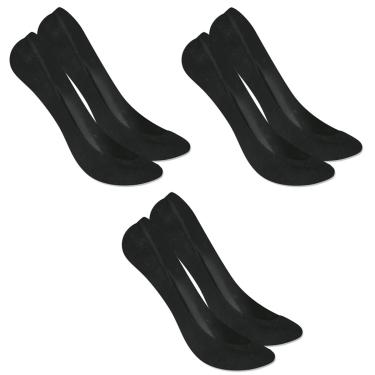 Imagem de Kit 3 Pares de Meia Selene Sapatilha Super Invisível Feminina - Preto