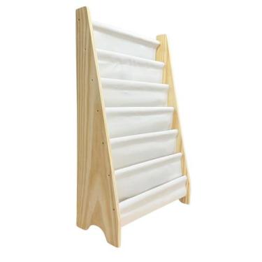 Imagem de Estante De Livro Infantil Montessoriano Madeira 6 Bolsos - Emi Móveis,