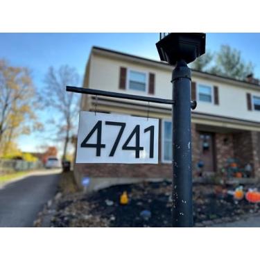 Imagem de Números de casa de 10 cm 1, número de casa autoadesivo, números de caixa de correio, números de casa moderna de acrílico para fora, números de endereço de porta de jardim, hotel de escritório de