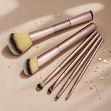 Imagem de Conjunto de pincéis de maquiagem profissional de 16 peças | Cerdas macias para pó, blush, base, sombra, corretivo e sobrancelhas, kit completo de pincéis cosméticos 8