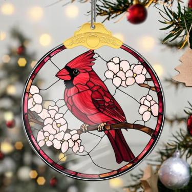 Imagem de Enfeites de Natal para pendurar em cristal, enfeites de árvore de Natal feitos à mão, decoração de carro e casa - presentes de Natal, decoração de artesanato em acrílico, ideias de troca de presentes