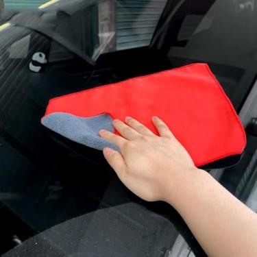 Imagem de Toalha profissional de secagem rápida | Limpador de vidro de carro para remoção de água, gordura e poeira (30 x 30 cm/30 x 60 cm)