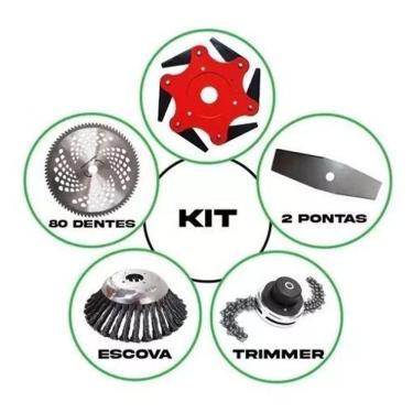 Imagem de Kit Lâminas Roçadeira Stihl Disco 80T + Lâmina 6P + Lâmina