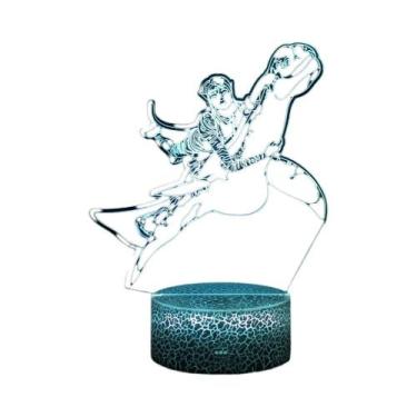 Imagem de Luz Noturna 3D Acrílica Com 16 Cores E Controle Remoto, Luz LED Regulá