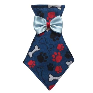 Imagem de Gravata Pet em Tecido com Elástico Regulável - Quatro Patas com Carinh