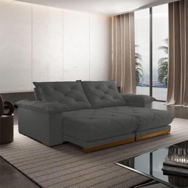 Imagem de Sofá Retrátil Marrocos 2,50m 04 Lugares Molas Ensacadas Txr Cinza