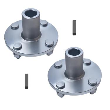 Imagem de 2 peças 10.2 cm x 10.2 cm Go-Kart Live Axle Hub com 2.5 cm a 3/10.2 cm Step-Down - 1/10.2 cm eixo com chave, roda dianteira traseira de 8 polegadas, kit de conjunto x4 lug, x2 chaves planas dedicadas