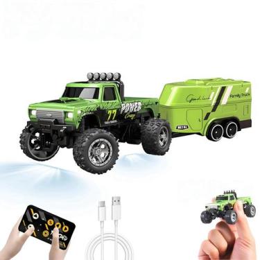 Imagem de Mini carro RC EXVQMU com controle remoto de escala 1/64 Monster Truck