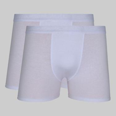 Imagem de Kit 2 Cuecas Lupo Boxer Algodão com Elastano 00784, Branco, M
