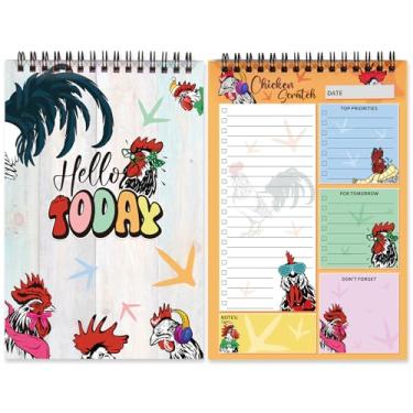 Imagem de snaxuda Bloco de notas para fazer bloco de notas em espiral de frango, lembrete, agenda de trabalho, animal engraçado, para acessórios de mesa, material de escritório, escola, 80 folhas