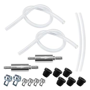 Imagem de UHANBUT 2 peças de mangueira de sangria de freio, kit de ferramentas de sangramento de válvula de retenção unidirecional de embreagem de motocicleta com 6 tampas de bocal e braçadeira, acessórios de