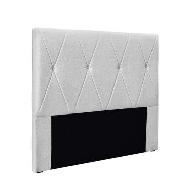 Imagem de Cabeceira Cama Box Solteiro 90 Cm Aquilla Linho S04 - D'rossi Cor Grigio
