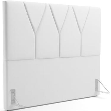 Imagem de Cabeceira Cama Box Casal King 195 cm Aurora W01 Facto Branco - Lyam Decor