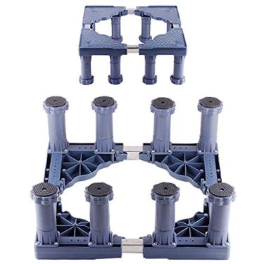 Imagem de IIPOSAQQ Base móvel ajustável para máquina de lavar, base universal de geladeira móvel, suporte telescópico multifuncional, 4 pernas, 8 pernas, 12 pernas (H 8 pernas)
