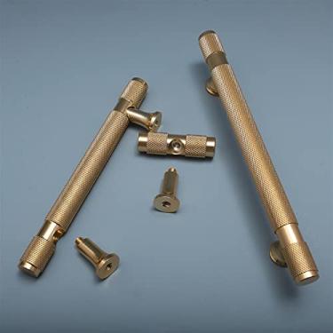 Imagem de Puxadores de móveis de latão dourado moderno cobre preto com placa armário guarda-roupa cômoda caixa de sapatos gaveta armário puxa 1 peça acessórios de móveis (cor: F-6)