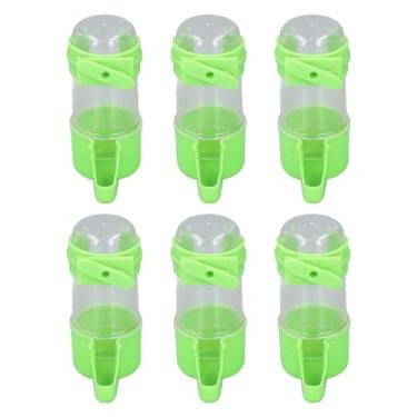 Imagem de SUNGOOYUE Conjunto Profissional Automático de Alimentador de água para Pássaros Suspenso à Prova de Vazamento, Alimentador de água para Gaiola de Pássaros de 6 Peças para Calopsitas, Fácil de (100ml)