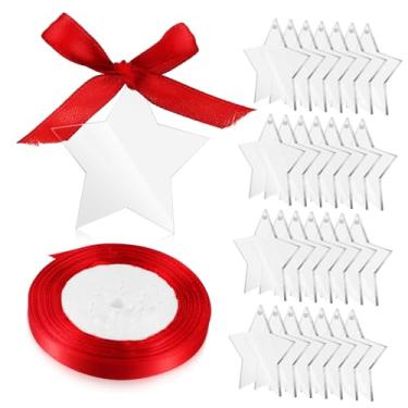 Imagem de Chaveiro de estrela de acrílico em branco, porta-chaves faça você mesmo, pingentes fofos para mulheres