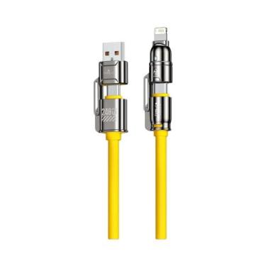 Imagem de Cabo De Dados USB C Para Tipo C De Liga De Zinco 4 Em 1 Com Carregamen