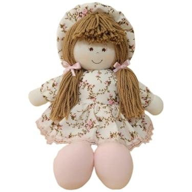 Imagem de Boneca De Pano Retro 37cm Vestido Floral Ou Liso Nilobaby (Clarinha isis)