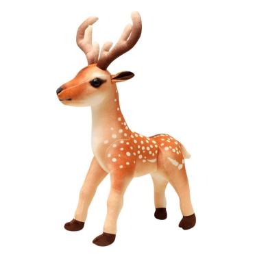 Imagem de Boneca realista de pelúcia de pelúcia de veado de 35 cm para crianças