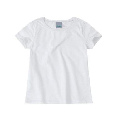 Imagem de Camiseta infantil menina malwee 1000086761, Branco, 4