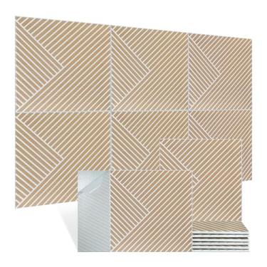 Imagem de Foritrue Painéis acústicos, pacote com 6 painéis de parede à prova de som de 59,9 cm x 59,9 cm x 1 cm, painéis de parede acústicos decorativos, painéis de absorção de som autoadesivos para casa