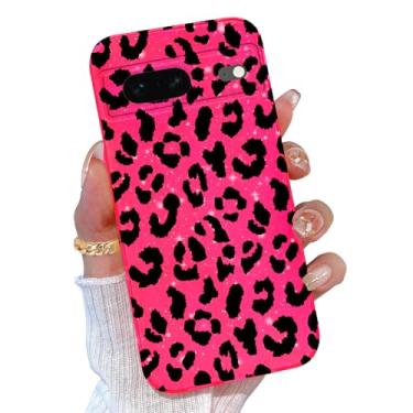 Imagem de TURYXIA Capa para Google Pixel 8 com glitter, para Pixel 8 para mulheres, meninas, meninas, linda, leopardo, estampa de guepardo, capa macia para celular para Google Pixel 8 de 6,2 polegadas, leopardo