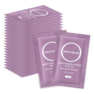 Imagem de RSQAZQ Loção Corporal Para Viagem, Loção Cremosa Para As Mãos Embalada Individualmente, Nutritiva Para Pele Extra Seca, Mini Pacote Pequeno, Hidratante Para Banho, Produtos De Higiene Pessoal Para V