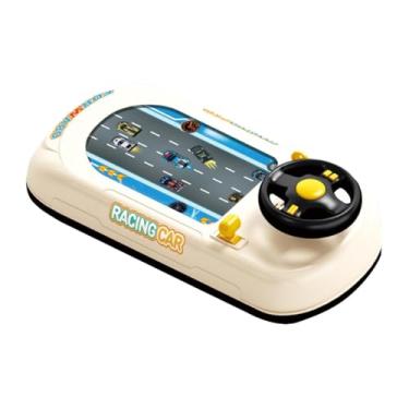 Imagem de oshhni Volante de brinquedo para aventura, jogo de condução interativo, brinquedo educativo simulado para meninos de 3, 4, 5 e 6 anos, Branco
