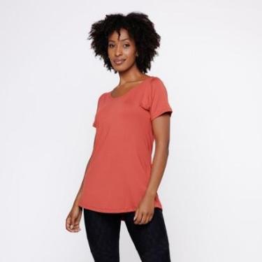 Imagem de Blusa Feminina Manga Curta Gola Redonda Comprida Tapa Bumbum-Feminino