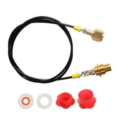 Imagem de Kit de mangueira adaptadora de máquina de refrigerante de 152 cm, CGA320 para TR21-4 Kit de mangueira adaptador de tanque de CO2 com conector direto de cilindro de CO2 de 8 mm