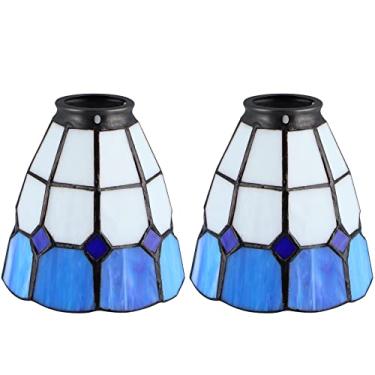 Imagem de Skelang Luminária de vidro, capa de luz para ventilador de teto 1-5/8" Fitter, lâmpada de reposição para luminária para arandela de parede, luz pingente, lustre