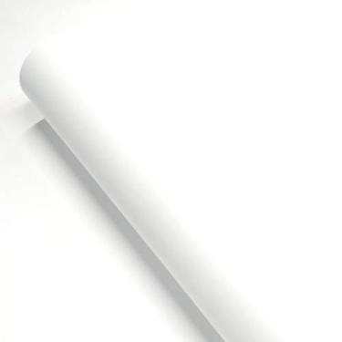 Imagem de RoyalWallSkins Papel de parede de cor sólida fosco sem textura papel autoadesivo para armários móveis de cozinha (branco SFSH001)