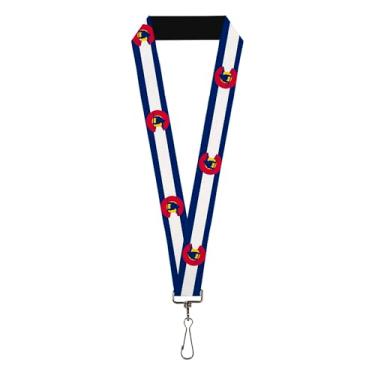 Imagem de Cordão bandeira do Colorado Snowboarder azul, branco, vermelho, amarelo