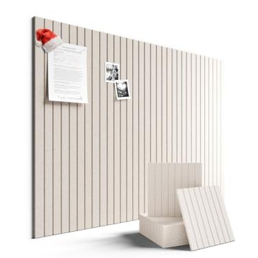 Imagem de Fluxynara Quadro de avisos grande de feltro 122 cm x 91 cm Alternativa para quadro de cortiça - pacote com 12 com 70 abas adesivas removíveis seguras, quadros de cortiça para paredes, quadro de