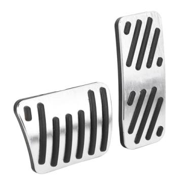 Imagem de aqxreight 2 Peças de Pedais de Freio e Acelerador para Descanso de Pés, Substituição de Modificação de Manutenção para Cherokee KL 2014-2019 Exige que a Instalação Atenda Particularmente Sem