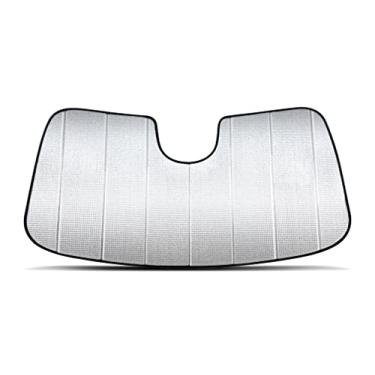 Imagem de AutoMate Pro Para-brisa de ajuste personalizado para-sol dobrável para Toyota Grand Highlander SUV 2024 2025, híbrido, bloco refletivo compacto, protetor de viseira de raios UV, acessórios de