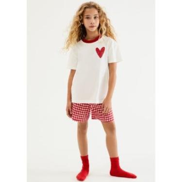 Imagem de Pijama Curto Infantil Menina Estampado + Porta Pijamas-Feminino