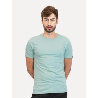 Imagem de Camiseta Levis Masculina Slim Tag Lisa Aquifer Azul Ciano-Masculino