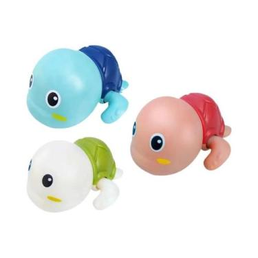 Imagem de Brinquedos De Banho Para Bebês Tartaruga Nadadora Pato De Banho Fofo B