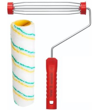 Imagem de Suporte Garfo Gaiola 23cm Sem Rosca + Rolo Para Pintura Poliamida Não Respinga Brasileirinho