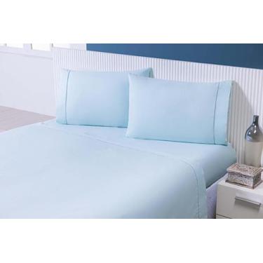 Imagem de Lençol Queen 3 Peças C/Elástico Percal 100% Algodão 200 Fios - Mtr Enx