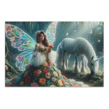 Imagem de Quebra-cabeça com 1000 peças de flores fantásticas desafiadoras para adultos e crianças